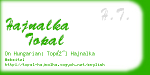 hajnalka topal business card